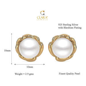NOVAMART Fine Premium 925 Sterling <b>Silver</b> <b>Stud</b> <b>Earrings</b> Bezel Set Flower Design Perfect Gift for Women & Girls Wholesale Export - Product Image 6