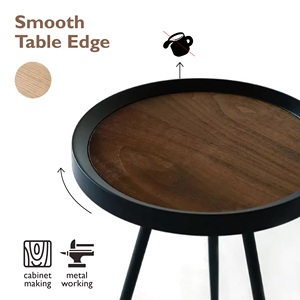 Elegante Mesa Redonda de madera, pieza lateral ideal para salas de estar y dormitorios - Product Image 4