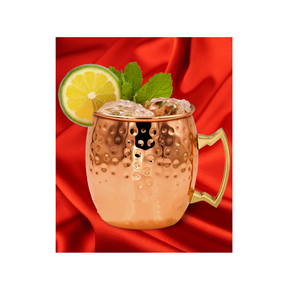 Bonne vente top personnalisé cuivre Moscou Mule tasses solide martelé forme ronde voyage Mule tasse fournisseur indien - Product Image 4