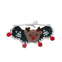 Vêtements de Noël pour chat, accessoires tissés pour animaux de compagnie automne-hiver, chapeau pour chat, bandeau, écharpe