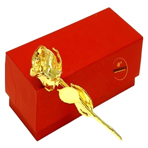 Natural Red Rose in 24k Gold Dipped Rose Flower With <b>Gift</b> <b>Box</b> 24K Genuine Pure Gold Leaf Rose Decorative for Painting Craft - Product Image 6