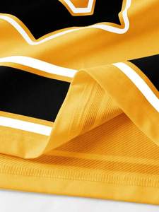 Amarillo de gran tamaño gráfico Hip Hop Jersey camisa Streetwear cuello en V malla Varsity Top sublimación personalizada hombres camisetas deportivas Jersey - Product Image 4