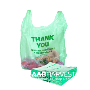 ถุงใส่เสื้อยืดแบบย่อยสลายได้สำหรับร้านขายของชำร้านอาหาร - Product Image 1