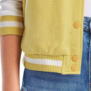 100% chaqueta de lana superventas Letterman para mujer chaqueta de talla grande Letterman para mujer a la venta - Product Image 5