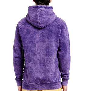 Sweat à capuche d'hiver personnalisé pour hommes, lavé à l'acide, 100% coton, pull-over Streetwear, mode écologique de haute qualité - Product Image 2