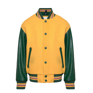 Chaqueta de Béisbol Varsity Vintage de Poliéster Personalizada OEM, Chaquetas de Béisbol Resistentes al Viento para Hombre con Logotipo Personalizable - Product Image 1
