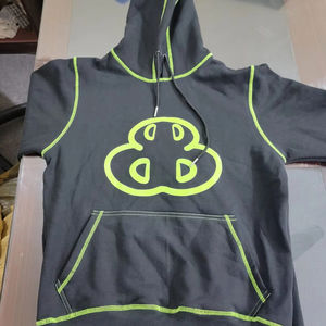 Sweat à capuche 100% coton biologique personnalisable, respirant, imperméable, anti-froissement, logo brodé sur le devant, tricotage pour l'hiver - Product Image 1