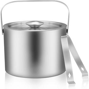 High Quality Double-Walled Stainless Steel Ice Bucket Wine Chiller & Champagne <b>Cooler</b> Drinkware Accessory - Product Image 2