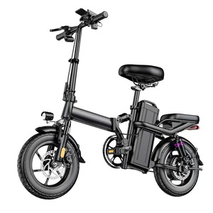 Bicicleta Eléctrica de 14 Pulgadas con Batería de Litio de 48V 8Ah, Motor sin Escobillas, Cuadro de Acero Aleado, Doble Suspensión, Frenos de Disco Mecánicos y Pedaleo Asistido - Product Image 1