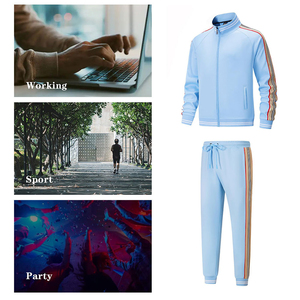 <b>Men's</b> Winter Printed Athletic Jogging Suit Moisture Wicking Breathable Tracksuit for Running Gym Outdoor 100% Cotton - Product Image 5