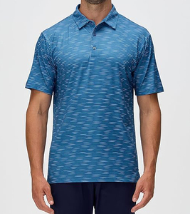 เสื้อโปโลผ้าฝ้ายระบายอากาศเข้ารูปสำหรับผู้ชายเสื้อโปโลแบบถักผ้าถักแบบปัก - Product Image 4