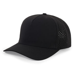 Casquette de baseball de sport de performance imperméable, personnalisable avec logo vierge, perforée au laser, style camionneur, réglable, courante - Product Image 4