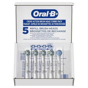 Têtes de brosse de rechange pour brosse à dents électrique Oral-B FlossAction, blanches, lot de 4 + 1 sensible blanche - Product Image 3