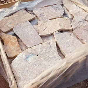 Revêtement mural en pierre irrégulière à face fendue, style moderne, couleur crème ambre, quartz naturel, résistant à l'érosion acide - Product Image 3