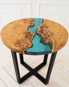 BRINGING and <b>WOOD</b> Best Quality Luxury Home Furniture Solid Walnut <b>Wood</b> Restaurant Dining Coffee River Kitchen Epoxy - Product Image 6