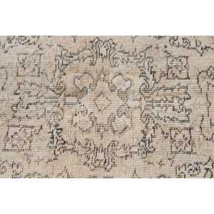 Alfombra Turca de 6.9x10.3 pies, Alfombra Vintage de Lana Abstracta en Gris Marrón - Product Image 5