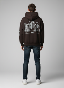 Sudaderas con capucha unisex extragrandes de otoño con cremallera, ecológicas, con logo personalizado, lisas, de algodón premium, de felpa, al por mayor - Product Image 5