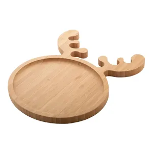 Valipala Plato de Bambú Ecológico con Diseño de Reno para Aperitivos, Vajilla y Decoración para Fiestas - Product Image 5