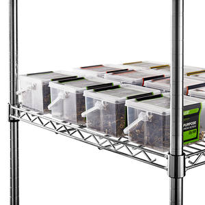 Estantería <span class=keywords><strong>de</strong></span> Alambre Cromado <span class=keywords><strong>de</strong></span> 5 Niveles - Almacenamiento <span class=keywords><strong>de</strong></span> Bebidas Moderno y Ecológico - 1800 mm <span class=keywords><strong>de</strong></span> Alto x 1200 mm <span class=keywords><strong>de</strong></span> Ancho x 450 mm <span class=keywords><strong>de</strong></span> Profundidad - Product Image 2