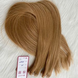 Calidad de lujo Recto Crudo Vietnamita Trama plana Color Rubio Cabello humano Sin caída Sin enredos Virgen Remy Cabello teñido - Product Image 4