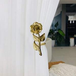 Merveilleux Design Maison Accessoires Décoratifs Moderne Rideau Cravate Dos Doré Plaqué Fer Métal Rideau Cravate Dos Pour La Vente En Gros - Product Image 4