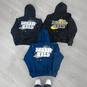 Luxe hommes 100% coton pull à capuche bouffée impression surdimensionné poids lourd polaire Streetwear doublure taille personnalisée 3XL hiver - Product Image 1