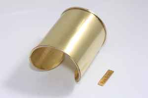 Brazalete de latón crudo de 69mm, brazalete de incrustaciones, brazalete de canal en blanco, pulsera ancha hecha a mano, latón crudo - Product Image 4