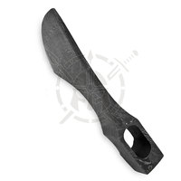 Industrielle Qualität Hochbelastbarer Kohlenstoffstahl Doppelklingen-Tomahawk-Axtkopf mit Holzgriff Anpassbares Muster Outdoor-Camping-Axt