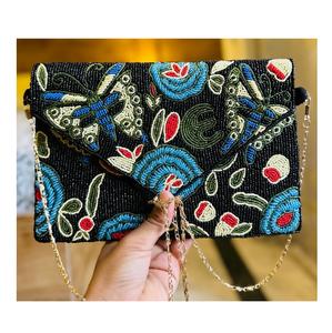 Indian Boho Designer Handmade Women's Canvas Messenger Bag Fashionable Shoulder <b>Clutch</b> for Evening Shopping Parties Wholesale - Product Image 2