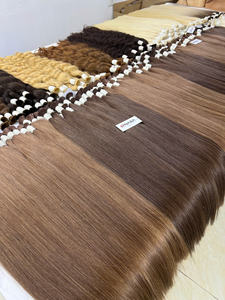 Extensiones de Cabello Humano Virgen Vietnamita a Granel, Doble Trama, 100g, Sin Enredos, Liso Natural, Fuerte, Sedoso, Puntas Gruesas Decoloradas, Hanoi - Product Image 5