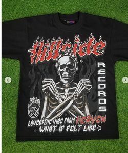 T-shirt imprimé DTG surdimensionné avec col rond manches courtes Y2K Skull Brand Plus Size Sports Short Sleeve Shirt - Product Image 4