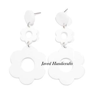 Conjunto de pendientes llamativos acrílicos de resina coloridos hechos a mano, colgante de perlas de moda para mujer para bodas y regalos - Product Image 2