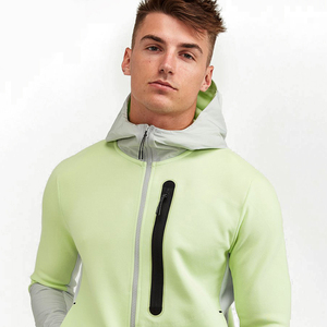 Sweat à capuche uni vierge personnalisé et survêtement sport Fitness survêtement en coton pour hommes pull décontracté pantalon de survêtement en polaire ensembles de deux pièces - Product Image 5