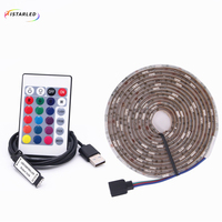 Retroiluminación de TV RGB de fábrica 5V 5050 30leds USB RGB TV Luz de fondo Tira de luz LED RGB con control remoto RF 14key/24key