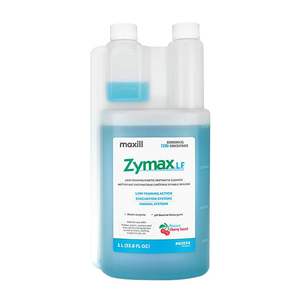 Limpiador enzimático de baja espuma Maxill Zymax LF – Concentrado 128x, botella de 1 L con sistema de dosificación por compresión - Product Image 1