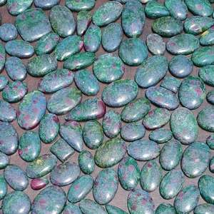 Cabujón de cianita rubí hecho a mano de la mejor calidad, diseño de tamaño mixto, piedra preciosa de jaspe verde para hacer joyas, piedra Natural - Product Image 2