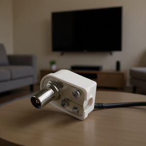 Conector de Antena de TV en Ángulo, Blanco, M, 75 Ohmios - Product Image 3