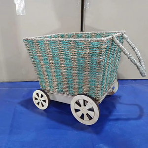 ตะกร้าหญ้าทะเลมีล้อสำหรับวันหยุดเดือนรอมฎอนออกแบบใหม่ทำในเวียดนาม - Product Image 1