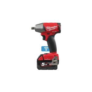 Llave de Impacto Inalámbrica M18 Fuel Brushless ONE Key de 5.0 Ah, 1/2 Pulgada, 4 Modos, con Anillo Dynacase, Fuente de Alimentación de 20V/21V - Product Image 1