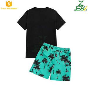Conjunto de 2 Piezas de Camisa y Pantalones Cortos Transpirables de Secado Rápido para Hombre, Tallas Grandes, Estilo Casual de Verano para Vacaciones en la Playa - Product Image 2