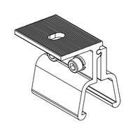 Système de fixation au sol pour panneaux solaires en aluminium anodisé 6005-T6 de haute qualité, modèle HOL.KCL-JJ de la marque HOLCOM, avec pince de toit pour carport.