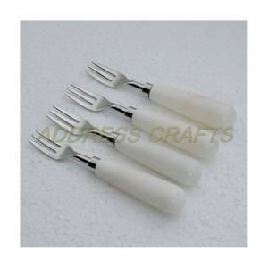 Ensemble de fourchettes élégant en acier inoxydable avec manche en résine couverts ustensiles en argent avec époxy de haute qualité 2025 ensemble de fourchettes de vente chaude - Product Image 5