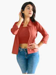 เสื้อผู้หญิงตะวันตกกับแจ็คเก็ตด้านในสีสวยสบายๆสวมใส่เสื้อปกติ - Product Image 5