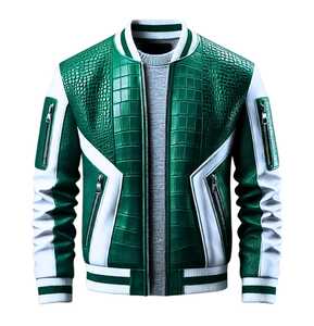 Veste de moto en cuir de peau de vache d'hiver pour hommes directe d'usine avec capuche et col montant tissu léger décoratif grande valeur! - Product Image 1