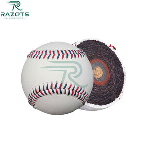 Razorts International BB013 Pelota de béisbol de cuero hecha a mano ligera de alta calidad-Logotipo personalizado Uso de entrenamiento de tamaño personalizado para - Product Image 2