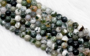 Natural Healing Bulk Selling <b>Tree</b> Agate 8mm Round <b>Crystal</b> Loose Beads Premium Gemstone for Jewelry Making Meditation - Product Image 3