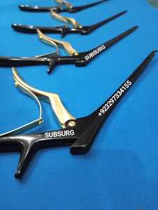 Ferris Smith Kerrison Punch Instrumento de acero inoxidable hecho a mano de 7 pulgadas para cirugía ortopédica Potencia manual recubierta de oro negro - Product Image 3