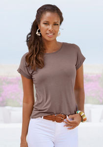 Camisetas para mujer Tops de encaje Moda de manga corta Logotipo personalizado de moda Impreso Color sólido Nuevo estilo O-cuello Camiseta Vestido - Product Image 4