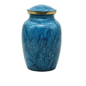 Urnes funéraires en aluminium de haute qualité avec gravure urnes funéraires en métal fini marbre bleu noir pour cendres humaines - Product Image 3