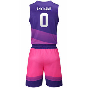Ensembles uniformes vierges entièrement personnalisables par sublimation, 100 % polyester, grande taille, séchage rapide, maillot et short de basketball réversibles - Product Image 3